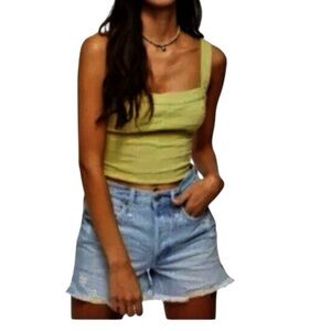 NWT Free People Sage Green Crop Top Medium